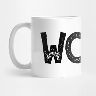 Word - Typographic Design. White Tee. Mug